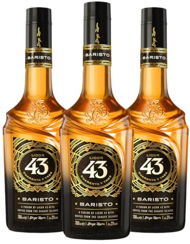 Licor 43 Baristo 31% vol (3x 0,7 l) - Original Licor 43 kombiniert mit spanischem Premium-Kaffee