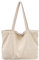 ONCCI Unisex Schultertasche Damen Tote Bag, Cordtasche Groß Umhängetasche Shopper Handtasche Casual Crossbody Bag für Schule Uni Büro Arbeit Reisen Ausflug Einkauf (BEIGE)