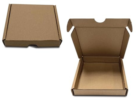 JeeJaan® 100 Pcs C7/Mini (101 x 101 x 20) mm Brown PIP Mail Postal Letter Box - Corrugated Cardboard Shipping Boxes for Royal Mail - Small Postal and Letterbox Packaging Boxes