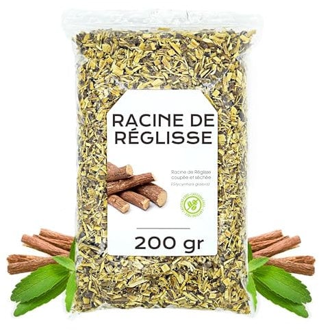Infusión Regaliz 200 gr - Té de Raíz de Regaliz Cortada - Raíz de Regaliz para Infusión - Propiedades Naturales - Infusión de Hierbas (200 gr)