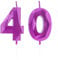 Candele per 40° compleanno, candele con numero viola, decorazione per torta di compleanno, decorazioni per torte di compleanno, matrimoni, anniversari aziendali