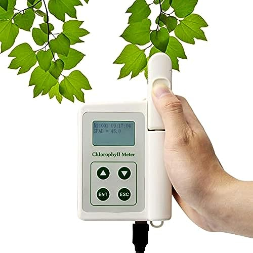 Chlorophyll-Messgerät SPAD 0,0–99,9 – Handanalysator zum Testen von Chlorophyll, 2 mm x 3 mm Messbereich, tragbarer Chlorophyll-Tester für genaue Ergebnisse