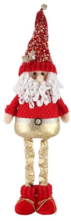 BFLKY Grandi bambole di Natale retrattili Babbo Natale pupazzo di neve figurine decorazione natalizia regalo bambino vassoio ornamento a più livelli