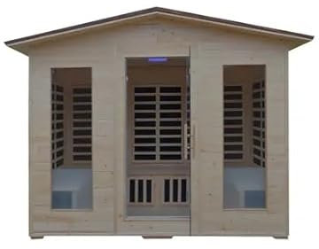 Bagno Italia Sauna 130x120 cm infrarrojos y finlandesa combinada placas full spectrum y estufa