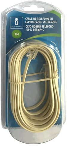 Blendend Telefonkabel, Spiralkabel, 5 m, Weiß