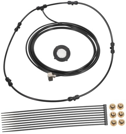 POPETPOP Kit de Brumisation pour Ventilateur D'extérieur 6m Brumisateurs Faciles à Installer pour Le Refroidissement de La Terrasse Ventilateur Brumisateur pour Tuyau D'arrosage
