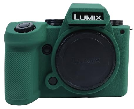 MUZIRI KINOKOO Schutzhülle für Panasonic Lumix DC-S5 II/Lumix DC-S5 II X Kamera, Weiche Silikon Tasche für S5 II/S5 II X Kamera rutschfest und Kratzfest, verbesserte Griffigkeit für die Kamera - Grün
