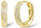 ASH'S CHOICE Ohrringe Gold Creolen Kleine Damen, Silber 925 Ohrringe mit Zirkonia Stein Glitzer Creolen Gold Kleine Huggie Creolen Leicht Klobige Dick Creolen Twist Chunky Ohrringe Gold Damen Frauen