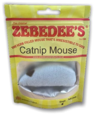 Zebedee's The Original Catnip Mouse Cat Toy 1 Pink