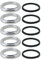 VGOL 5 Piezas Anillo de Base para Grifo de Lavabo con Junta de ABS Cubierta para Grifo de Lavabo Diámetro Exterior de 49,2mm Diámetro Interior de 33,6mm Altura de 7mm Cromado
