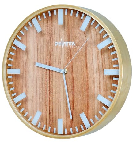 Peweta Funk-Wanduhr Wood, ø 30 cm