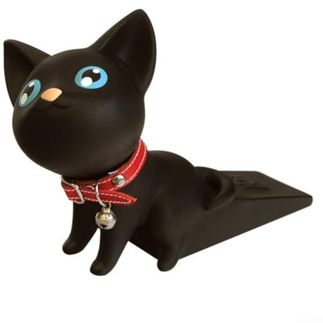 Lustiger Katzen-Türstopper, kein Bohren oder Kleben nötig, perfekt zum Öffnen von Türen (A)