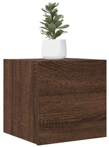 UJCHVHN Meuble TV mural 4 pièces Chêne marron 30,5 x 30 x 30 cm Centres de divertissement et supports TV