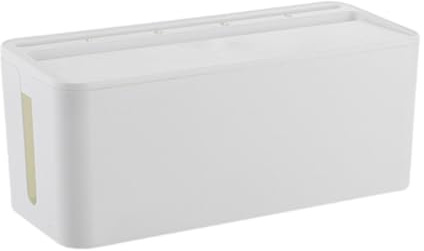 rockible Cable Management Box, Cable Management Rack, for Desk, TV, Living Room, White