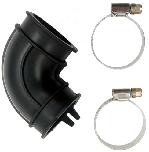 Wzxksoac WD24X33918 WD24X33918 Dishwasher Elbow Hose Dishwasher Circulation Pump to Sump Elbow Hose and Clamps Kit Dishwasher Replacement Hoses