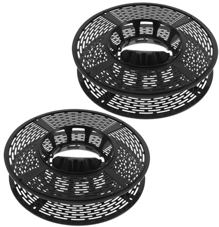 Lurrose 2 Pcs Enrouleurs de Cordon pour Guirlandes Lumineuses de Noël, Bobines de Rangement en Plastique Noir, Organisateurs de Câble Compacts pour Stockage Facile et