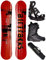 AIRTRACKS Snowboard Set Board Linear Camber Extra Wide 168 + Snowboard Bindung Master + Boots Strong ATOP 45 + Sb Bag