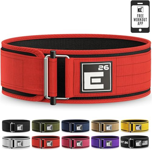 Element 26 Selbstsichernde Gewicht Hebegurt | crossfit, Krafthebe und Olympic Hebe Athleten (Mittel, rote)