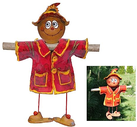 Midene Gartenstecker Keramik Handgefertigt - Gartendeko für Draußen Wetterfest - Garten Deko Keramik - Gartenfiguren & Gartenstatuen - Vogelscheuche