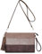 CRAZYCHIC - Sac Bandoulière Paillette Cuir Multicolore Femme - Pochette Soirée Plate Bandes Strass Brillant Souple - Fourre-Tout Sac à Main Porté Epaule - Mode Chic Tendance - Café