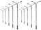Evemodel LQS13W 10 STK. Doppelpeitschenlampen LED 100mm Spur H0 /00 Straßenlampe Flexible Höhe 3v 12v