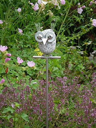 Manufaktur Lichtbogen Edelstahl Gartenstecker Eule Mia