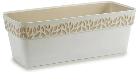Stefanplast Giardinaggio BALCONETTA Cloe cm 50 Bianco/TRAVERTINO Con RISERVA D Acqua Jardinage Balcotta 50 cm Blanc avec réserve d'eau