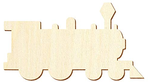 Holz Lok Lokomotive V1 - Deko Basteln 5-50cm, Größe:9cm, Pack mit:50 Stück