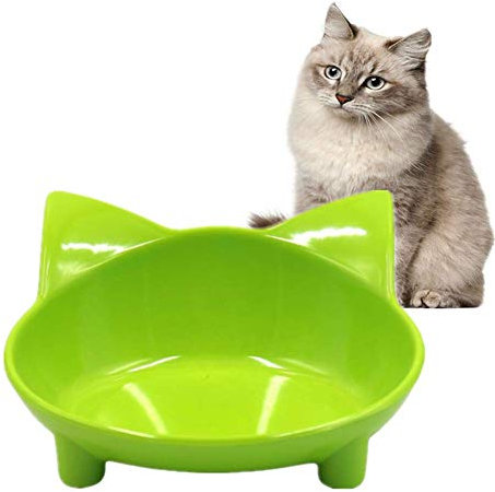 Comederos para Perros Comedero Antivoracidad Gato Bolos pequeños Cuencos para Perros Antideslizantes Cuenco para Perros y Gatos Perro Plato de Comida Green