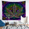 Loussiesd Marihuana Leaf Wandbehang für Männer Erwachsene Cannabis Leaves Tapisserie Marihuana Weed Leaf Drucken Wandteppich 175x230cm Tapisserie Psychedelic Colourful Leaf