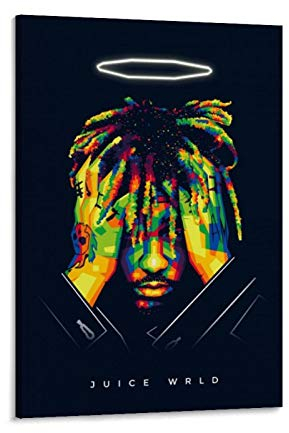Hip-Hop Rapper Juice Wrld 10 Leinwand-Kunst-Poster und Wand-Kunstdruck, modernes Familienschlafzimmerdekor, 30 x 45 cm