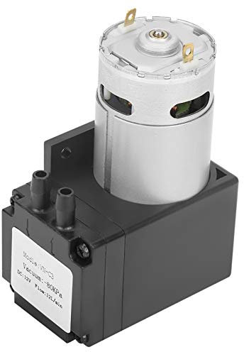 Mini bomba de vacío DC 12V Bomba de succión Mini compresor de aire 80KPa Flujo de grado de vacío 12L/min para gas