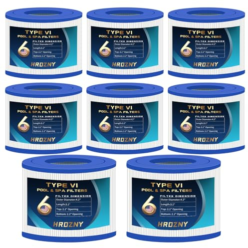 Typ VI Spa-Filter, Whirlpool-Filter für Coleman Spa-Filter Typ VI 90352E, Poolfilter VI für Bestway Poolfilter und andere oberirdische Schwimmbäder (8 Stück)