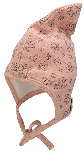 Sterntaler Baby Mädchen Häubchen Baby Häubchen Spielzeug Mütze - Baby Häubchen, Babymütze - aus Baumwolle mit Bindeband - rosa, 35