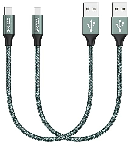 Cable USB Tipo C, [2Pack 0.5M] 3.1A Cargador Tipo C Nylon Trenzado Carga Rápida y Sincronización Cable USB C para Samsung S10/S9/S8/Note 10/Note 9, Huawei P30/P20/Mate 20,Xperia XZ