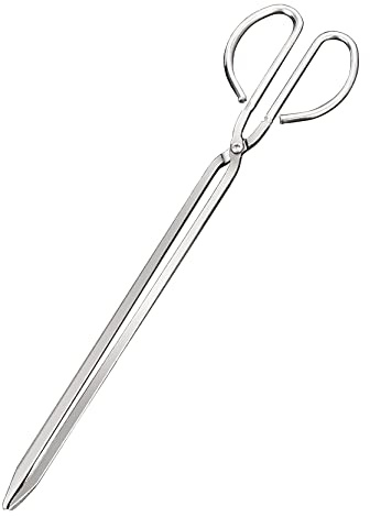 UPTALY Barra de tijeras extra larga de 48 cm, clips de basura de acero inoxidable con mango largo, recogedor de sopa de gran tamaño, herramientas de recogida de carbono extendidas