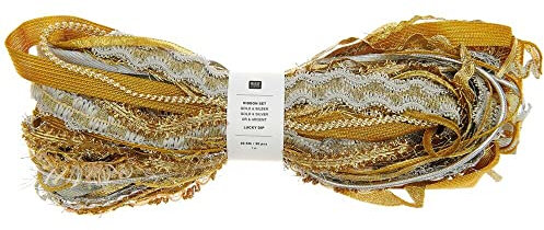 Ribbon Set Lucky dip, gold-silber, 30 Stk, je 1m