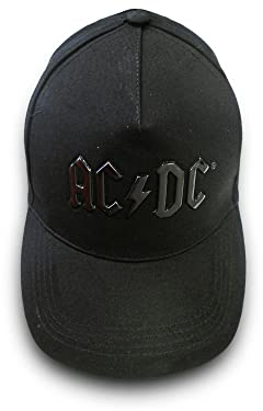 Cappello AC/DC Logo Ufficiale AC DC Nero ACDC Unisex Adulto Ragazzo