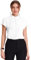 Allegra K Work Top for Women's Stand Collar Cap Sleeve Keyhole Back Elegant Business Blouse White XL