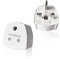 2-PACK Indian to UK Plug Adapter,SHUOMAO 3 Pin Indian to UK Plug Adaptor,India/Pakistan/Sri Lanka to UK Converter Plug Travel Adaptor with 5A Fuse,for Type D Appliance,White