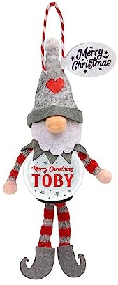 Personalisierte Schneekugel Baumschmuck (Toby)
