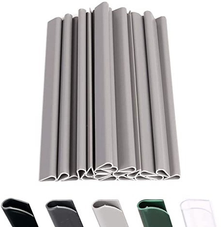 OIOYLEY Lot de 50 Clips de Fixation en PVC Brise Vue, Attache Brise Vue, Fixation Brise Vue Protection Contre Le Vent pour Le Jardin et la clôture Clips de Fixation Clôture Double (Gris 50 Clips)