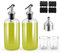 Pvczool 16Oz Glass Mouthwash Dispenser with Pour Spout Funnel and Labels Reusable Mouthwash Bottles Container