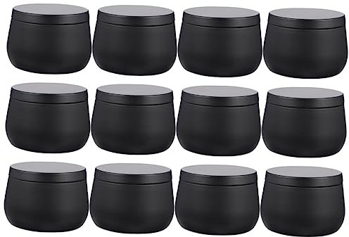 HOMSFOU DIY Craft Storage Jars Tinplate Tea Cans Lids for Buttons Beads Organizing