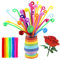 XIAOJING0 100 Stück Pfeifenreiniger Chenilledraht 30CM Biegeplüsch Kunst Pfeifenputzer Bunt Bastelset Bendable DIY Twist Stick Biegeplüsch Bunt zum Basteln für Zum Basteln und Dekorieren(10 Farbe)