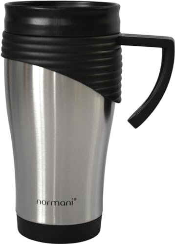 normani to go Thermobecher aus Edelstahl mit wasserdichtem Deckel Größe 2X 400 ml