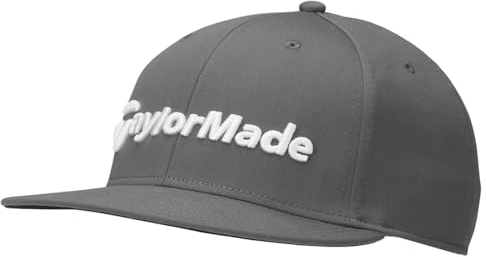 TaylorMade Unisex Everggreen Flatbill Snapback Cap 2024 Verschluss, grau, One Size
