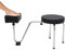 TRIEBAN Fußpflegehocker mit Fußstütze, 2 in 1 Pediküre Hocker Stuhl Tattoo Fußhocker Verstellbare PVC Pad Fußstütze Stand für Nail Tech Spa Beauty Salon Studio Equipment Supplies (Schwarz)