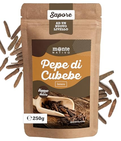Poivre long Monte Nativo (250g) - Poivre long entier - Épices aromatiques séchées avec soin, idéales pour Cuisiner et Assaisonner - Arôme et Goût intenses
