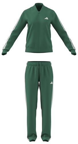 adidas Damen ESSENTIALS 3-STRIPES TRACKSUIT semi court green, S